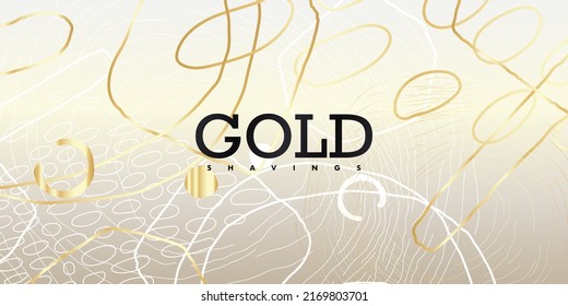 Golden abstract pattern. Luxurious golden linear ornament. Premium design for wallpapers, silk fabrics and decorations. Vector illustration.