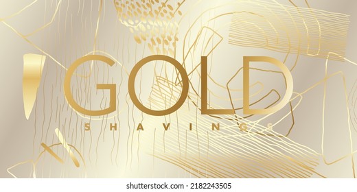 Golden abstract pattern. Luxurious golden linear ornament. Premium design for wallpapers, silk fabrics and decorations. Vector illustration.