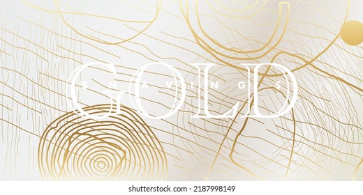 Golden abstract pattern. Luxurious golden linear ornament. Premium design for wallpapers, silk fabrics and decorations. Vector illustration.