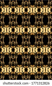 Golden abstract pattern. Vintage design. Royal luxury. Vector