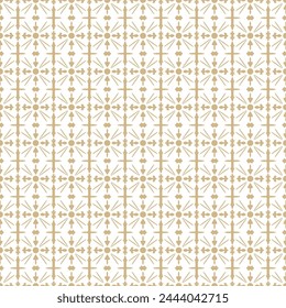 Golden abstract seamless pattern of wallpaper and fabric background.