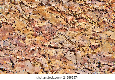 Golden abstract triangular background