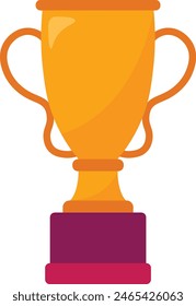 Golden Achievement Award For Championship. Isolated on a White Background.