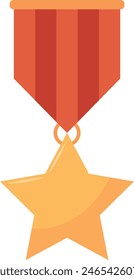 Golden Achievement Award For Championship. Isolated on a White Background.