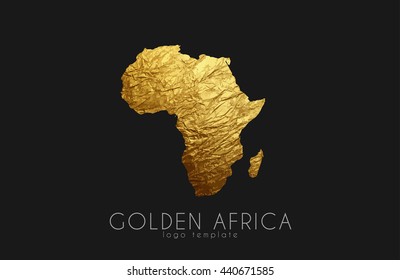 Golden Africa Logo on the black background