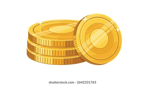 The Golden Age of Currency Coins Piled Up Representing Wealth and Financial Growth