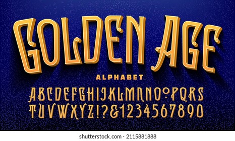 Golden Age elaborate and ornate alphabet; An antique or Victorian style of lettering with a modern twist.