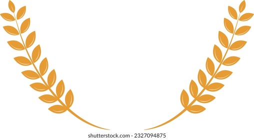 Golden Agriculture Wheat Ears Illustration Graphic Element Art Card