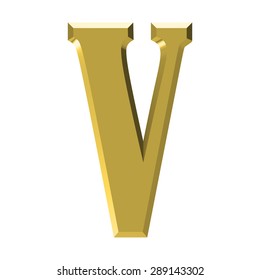 golden alphabet on white background