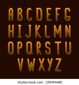 Golden alphabet set