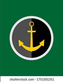 GOLDEN ANCHOR VECTOR LOGO DESIGN