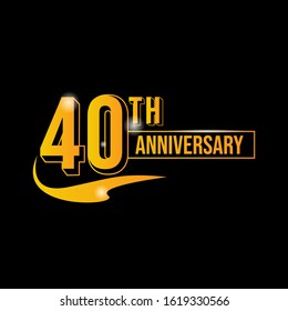 Golden anniversary 40th celebration business logo