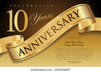 Golden Anniversary certificate or background vector illustration 