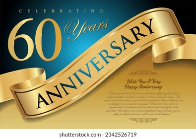Golden Anniversary certificate or background vector illustration 