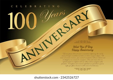 Golden Anniversary certificate or background vector illustration 
