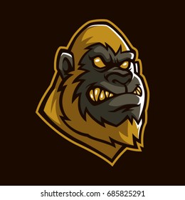 Golden apes sign and symbol logo vector.