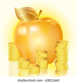 golden apples and coins