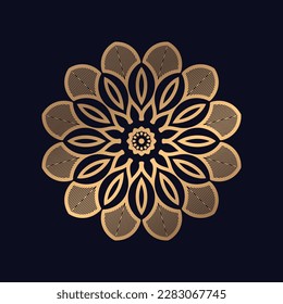 Golden arabesque decoration background Design template