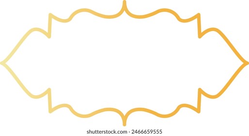 Golden Arabic Islamic Frame. with Minimalist Design Style. Vector Illustration.