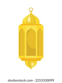 golden arabic lamp hanging icon