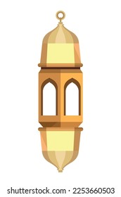 golden arabic lamp hanging icon