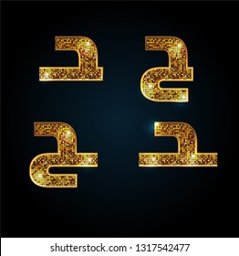 Letras Árabes Douradas
