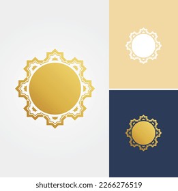Golden Arabic Logo Design Vector