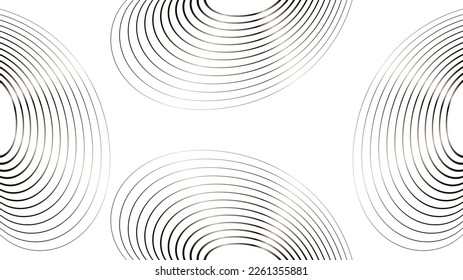 Golden arch line pattern on a white background. Abstract background design template