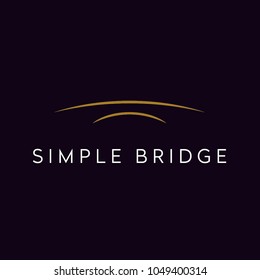 Golden Arch River Bridge Simple Minimalist logo