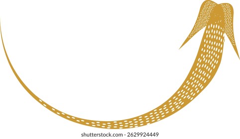 golden arrow sign curves up direction up or down, scratch and dirt brush