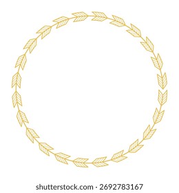 Design de Quadro de Círculo de grinalda de seta dourada