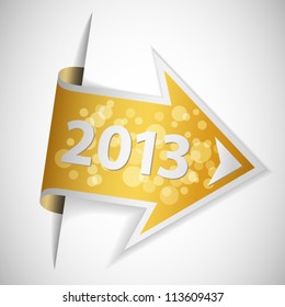 Golden arrow with year 2013