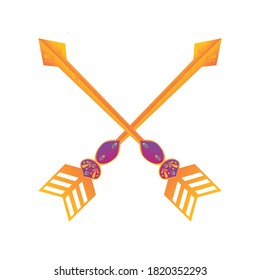 golden arrows on white background vector illustration design