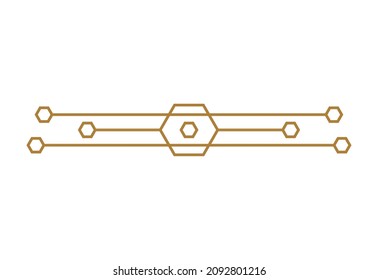 golden art deco border isolated icon