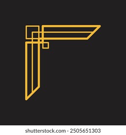 Goldene Art Deco Ecke Vektorgrafik