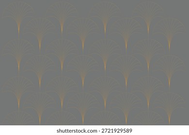 Golden Art Deco Lüftermuster auf Grau