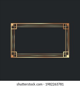 Golden art deco frames file vector
