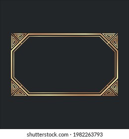 Vector de marcos deco de arte dorado