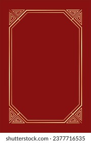 Golden art deco ornaments collection	
