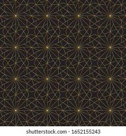 Golden art deco seamless pattern. Luxury decorative geometrical ornament, gold geometric shapes and vintage pattern vector. Elegant retro textures. Abstract background. Abstract art deco background