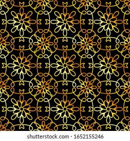 Diseño de arte dorado sin fisuras. Lujoso adorno geométrico, formas geométricas doradas y vectores vintage. Texturas retro elegantes. Antecedentes abstractos. Antecedentes artísticos abstractos