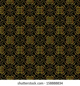 golden art nouveau ornament
