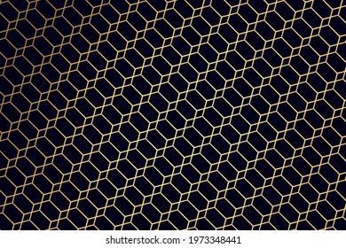  Golden art polygonal seamless patterns. Luxury decorative ornaments with gold geometric shapes and dark background.