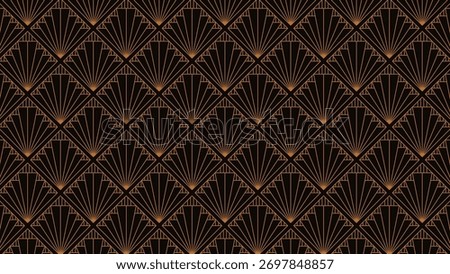 Golden Art-Deco Style Geometric Pattern
