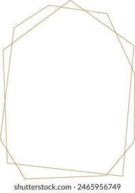 Golden artistic geometric shapes vector art illustration