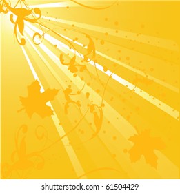 golden autumn, vector abstract background