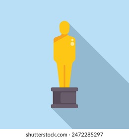 Golden award being presented to the best director of a film at an awards ceremony