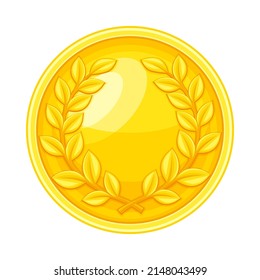 Golden Award or Distinction as Token of Recognition of Excellence Vector Illustration