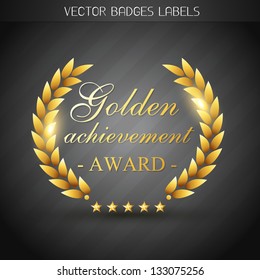 golden award label design illustration