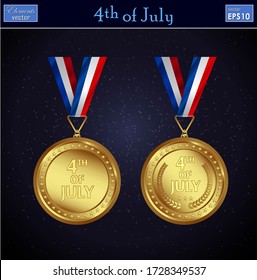 Golden Award Medal for 4th of July